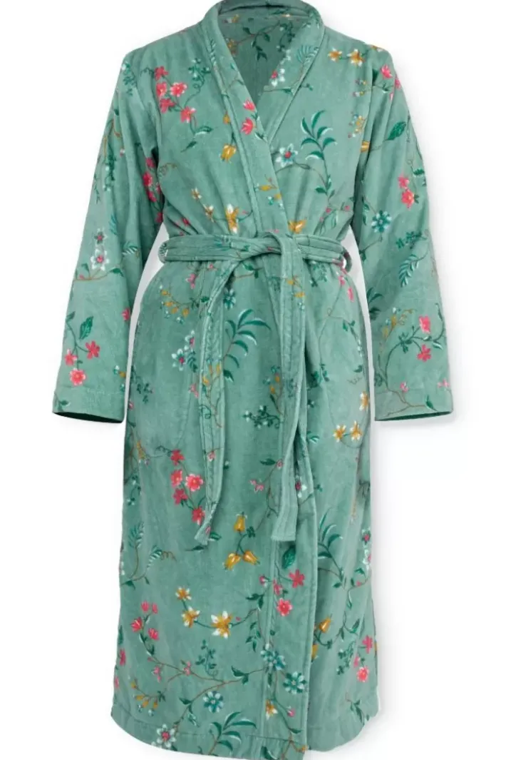 Hot Pip Studio Bademäntel Les Fleurs Grun