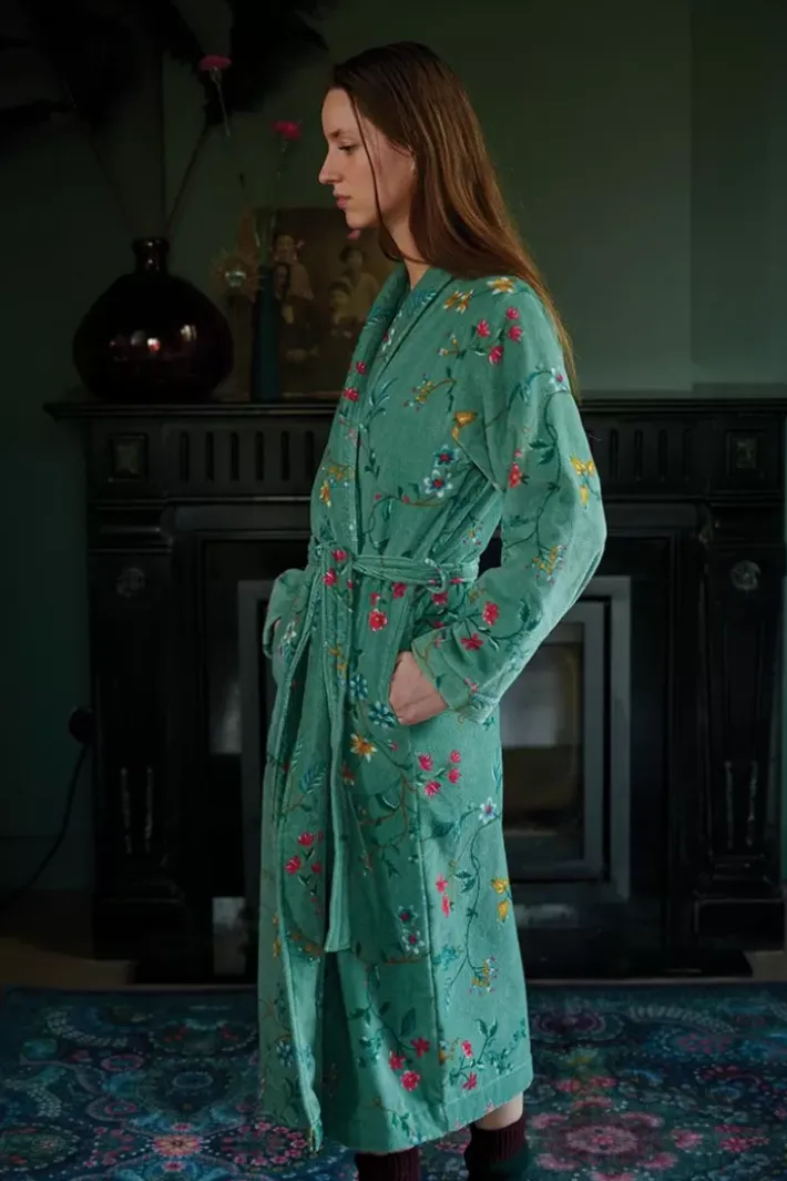 Hot Pip Studio Bademäntel Les Fleurs Grun