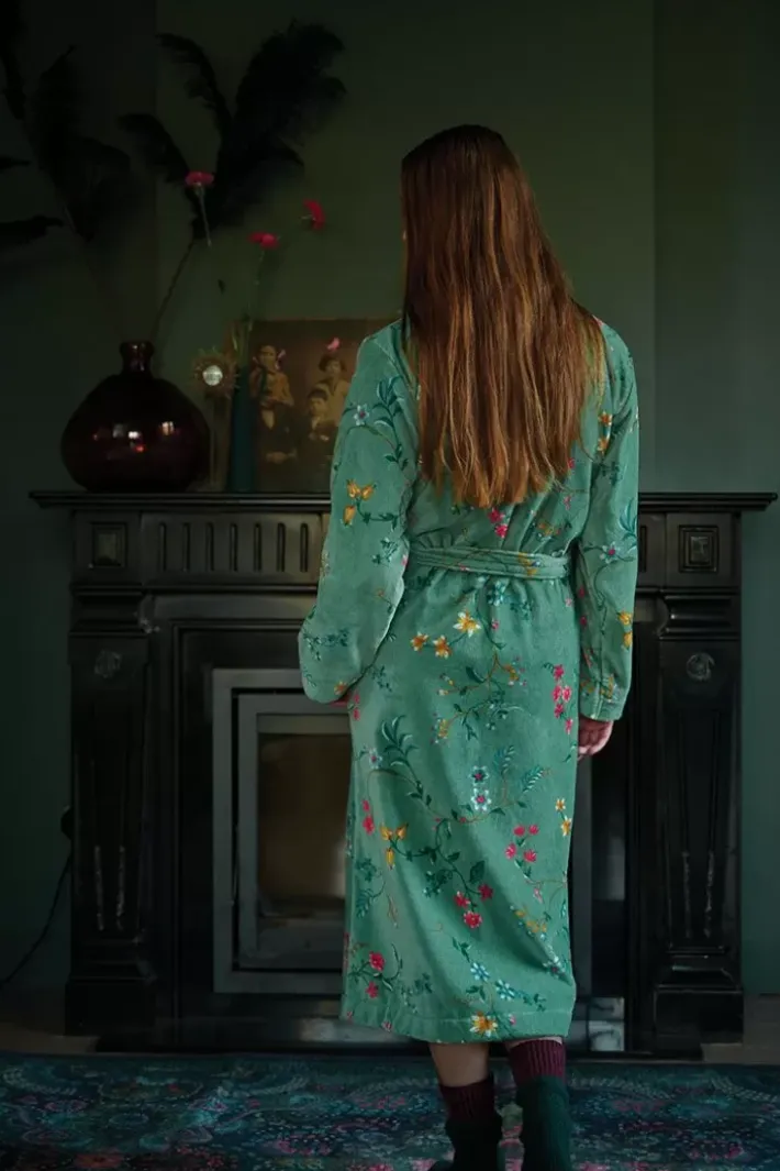 Hot Pip Studio Bademäntel Les Fleurs Grun