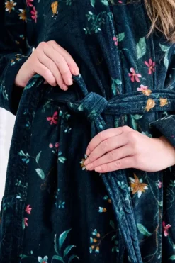 New Pip Studio Bademäntel Les Fleurs Dunkel Blau