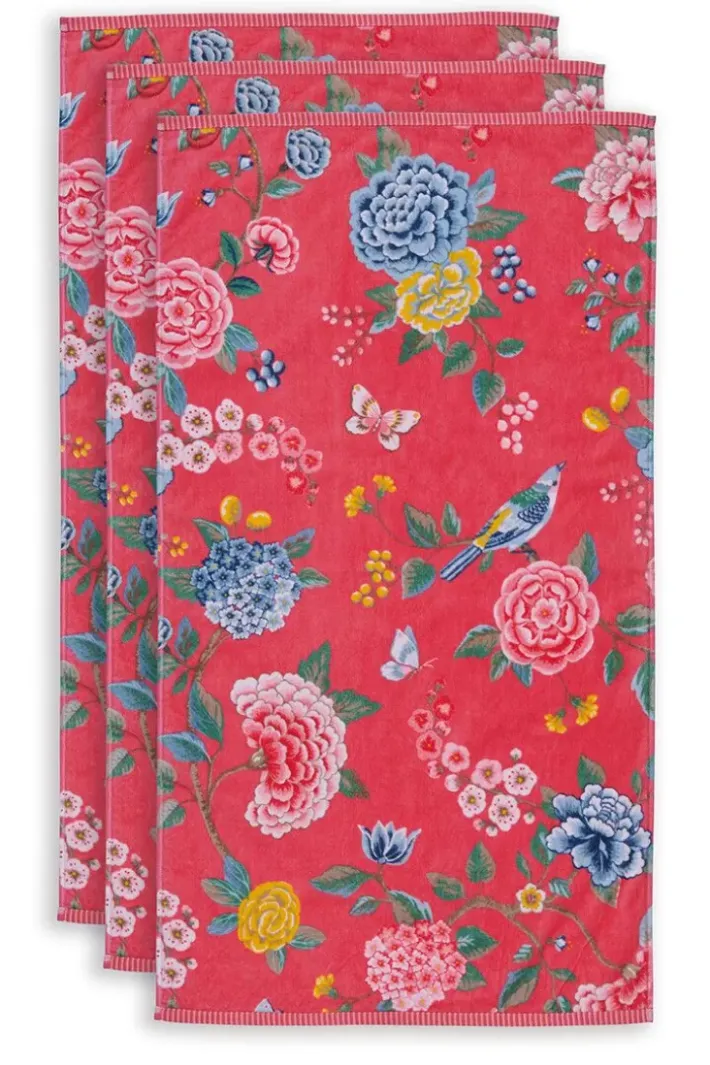 Outlet Pip Studio Badetuch Set/3 Good Evening 55X100 Cm Koralle