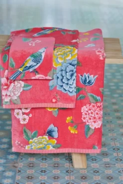 Outlet Pip Studio Badetuch Set/3 Good Evening 55X100 Cm Koralle