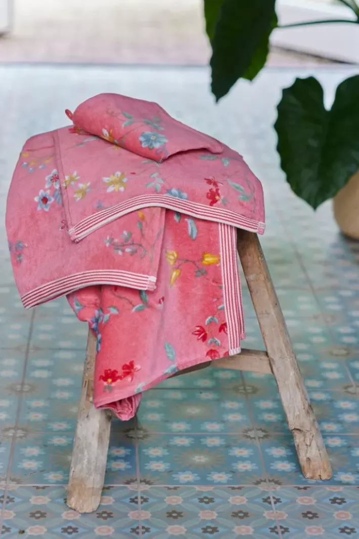 Outlet Pip Studio Badetuch Set/3 Les Fleurs 55X100 Cm Rosa