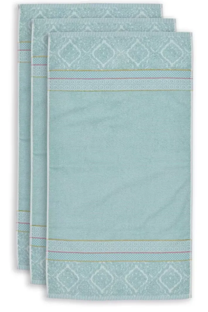 Pip Studio Badetuch Set/3 Soft Zellige 55X100 Cm Blau