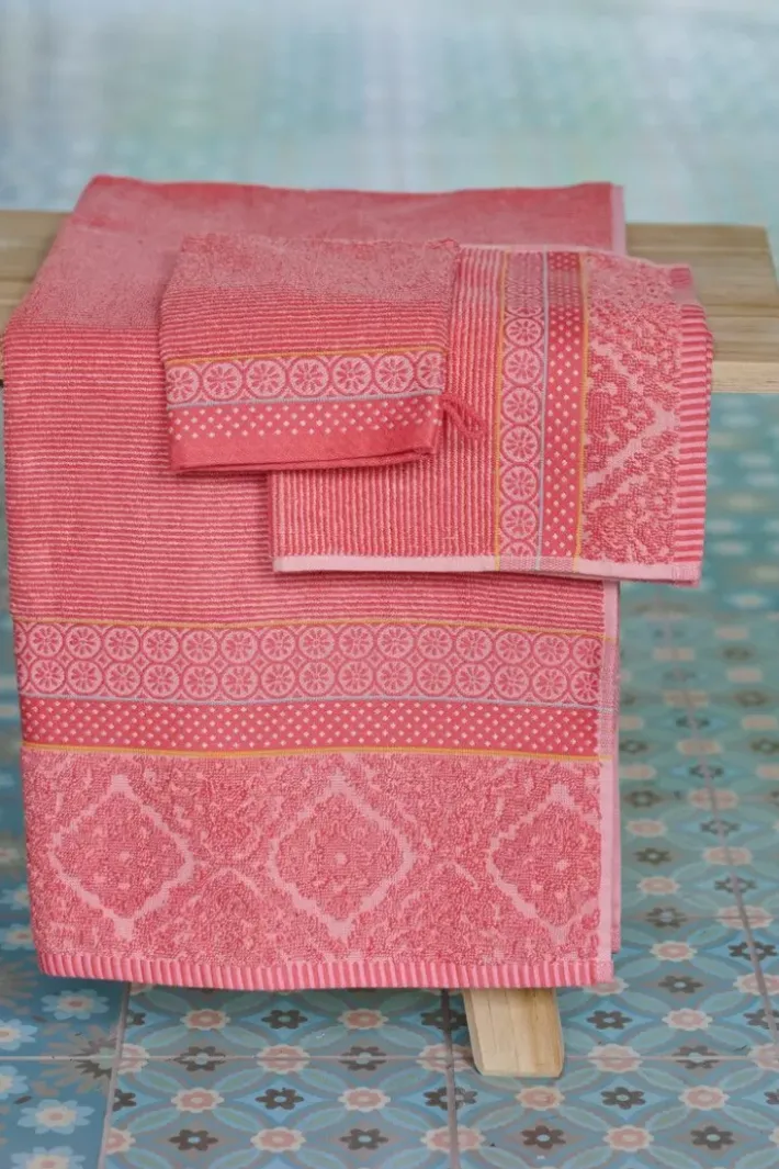 Hot Pip Studio Badetuch Set/3 Soft Zellige 55X100 Cm Koralle