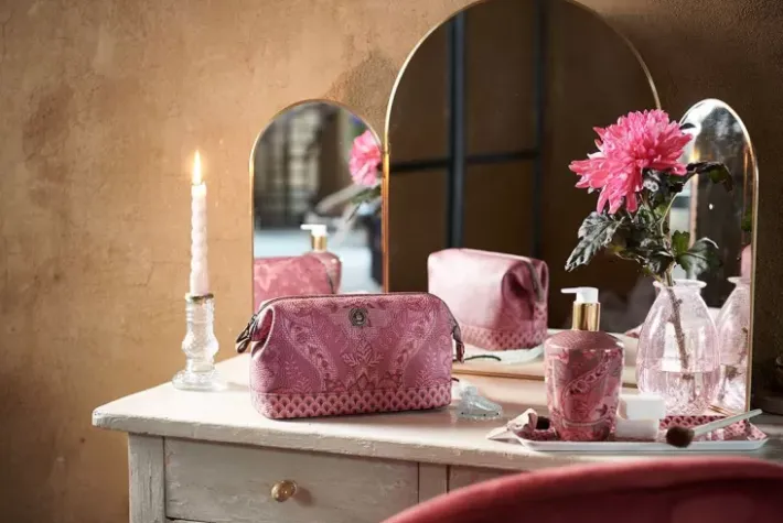 Hot Pip Studio Badezimmeraccessoires Set/3 Kyoto Festival Dunkel Rosa