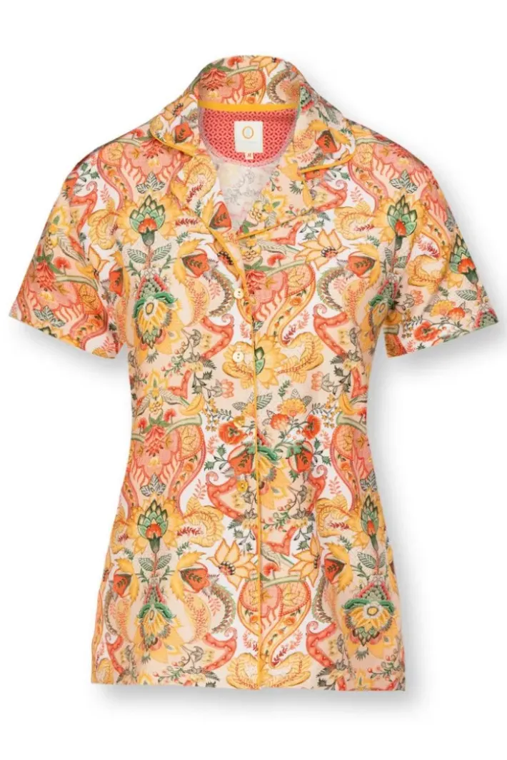 Sale Pip Studio Bluse Kurze Armeln Kyoto Festival Gelb
