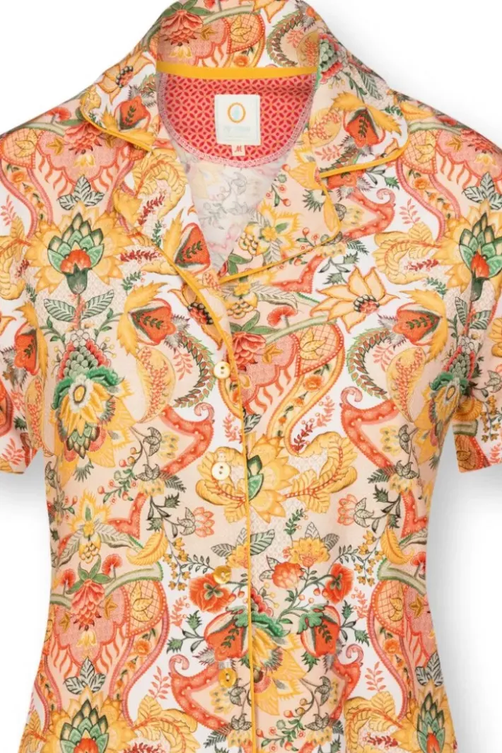 Sale Pip Studio Bluse Kurze Armeln Kyoto Festival Gelb