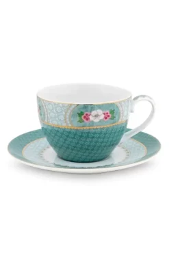 Best Pip Studio Blushing Birds Cappuccino Tasse & Untertasse Blau