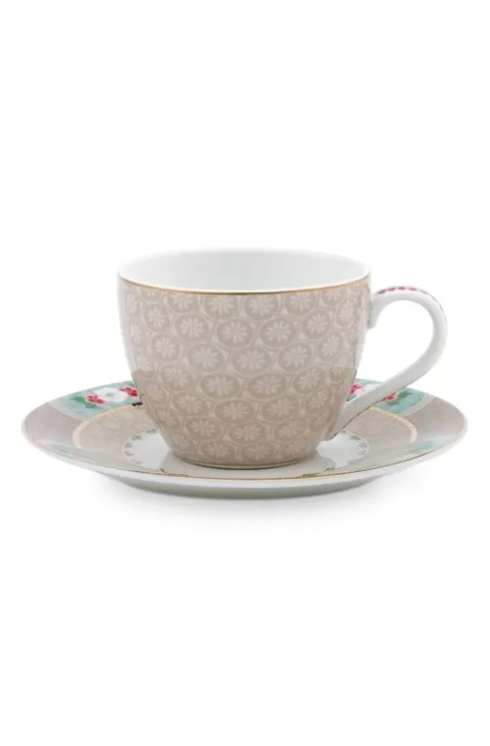 New Pip Studio Blushing Birds Espresso Tasse & Untertasse Khaki