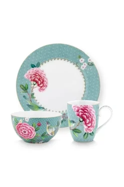 Online Pip Studio Blushing Birds Fruhstuck Set/3 Blau