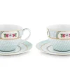 Sale Pip Studio Blushing Birds Set/2 Cappuccino Tassen & Untertassen Weis