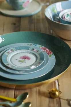 Pip Studio Blushing Birds Tiefer Teller 21,5 Cm Blau