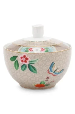 New Pip Studio Blushing Birds Zuckerdose Khaki