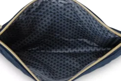 Hot Pip Studio Flaches Necessaire Gross Samt Quiltey Days Blau