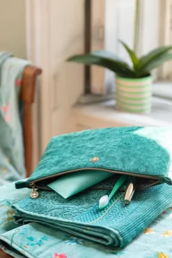 Sale Pip Studio Flaches Necessaire Gross Samt Quiltey Days Grun