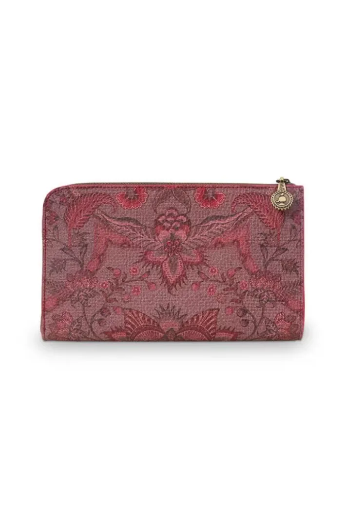 Discount Pip Studio Flaches Necessaire Reisverschluss Kyoto Festival Dunkel Rosa