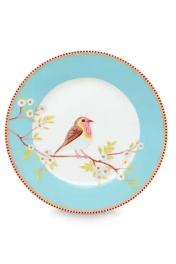 Outlet Pip Studio Floral Frühstücksteller Early Bird 21 Cm Blau
