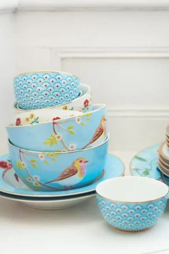 Clearance Pip Studio Floral Schale Early Bird 15 Cm Blau