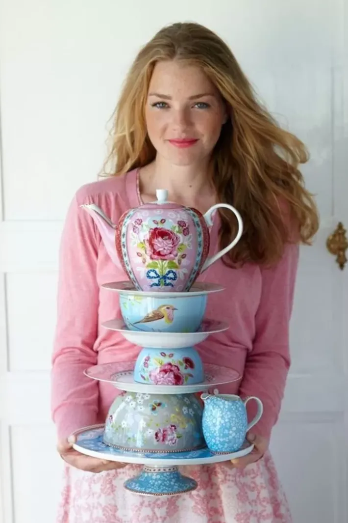 Outlet Pip Studio Floral Teekanne Rosa