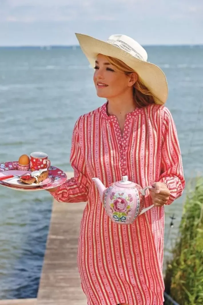 Outlet Pip Studio Floral Teekanne Rosa