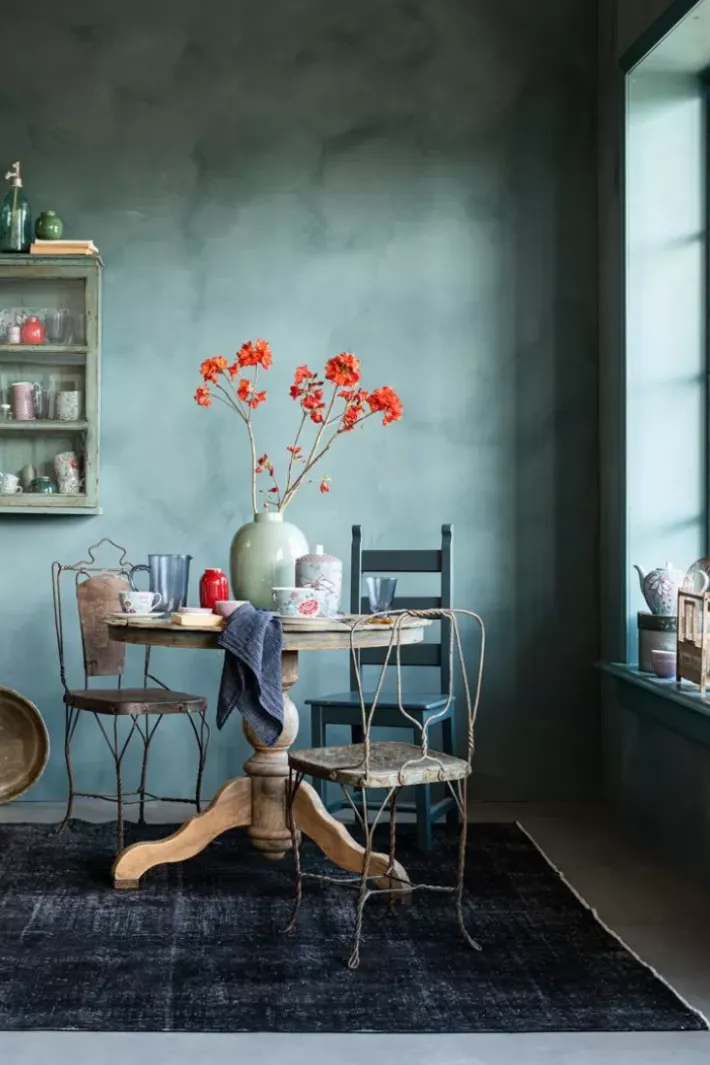 Pip Studio Flower Festival Cappuccino Tasse & Undertasse Hellblau