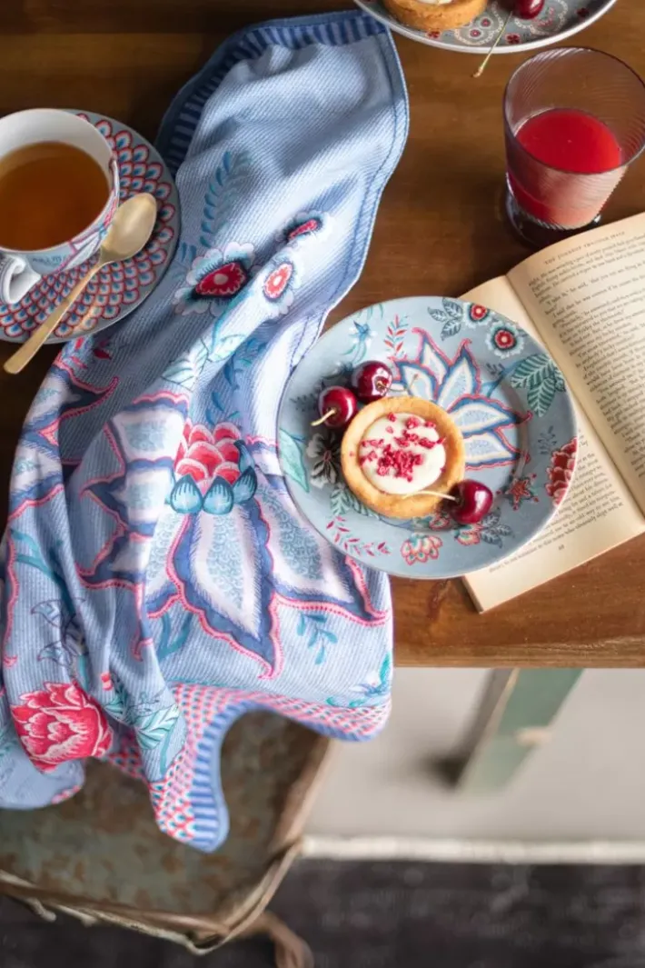 Pip Studio Flower Festival Cappuccino Tasse & Undertasse Hellblau