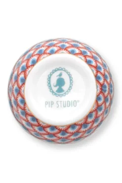 Sale Pip Studio Flower Festival Eierbecher Rot-Hell Blau