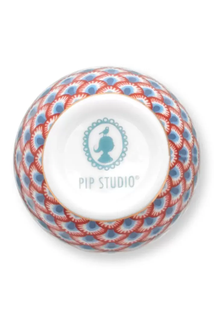 Sale Pip Studio Flower Festival Eierbecher Rot-Hell Blau