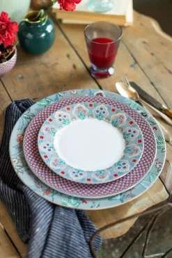 Clearance Pip Studio Flower Festival Frühstücksteller Hell 21 Cm Blau