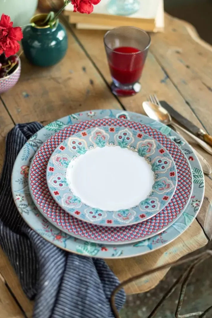 Clearance Pip Studio Flower Festival Frühstücksteller Hell 21 Cm Blau