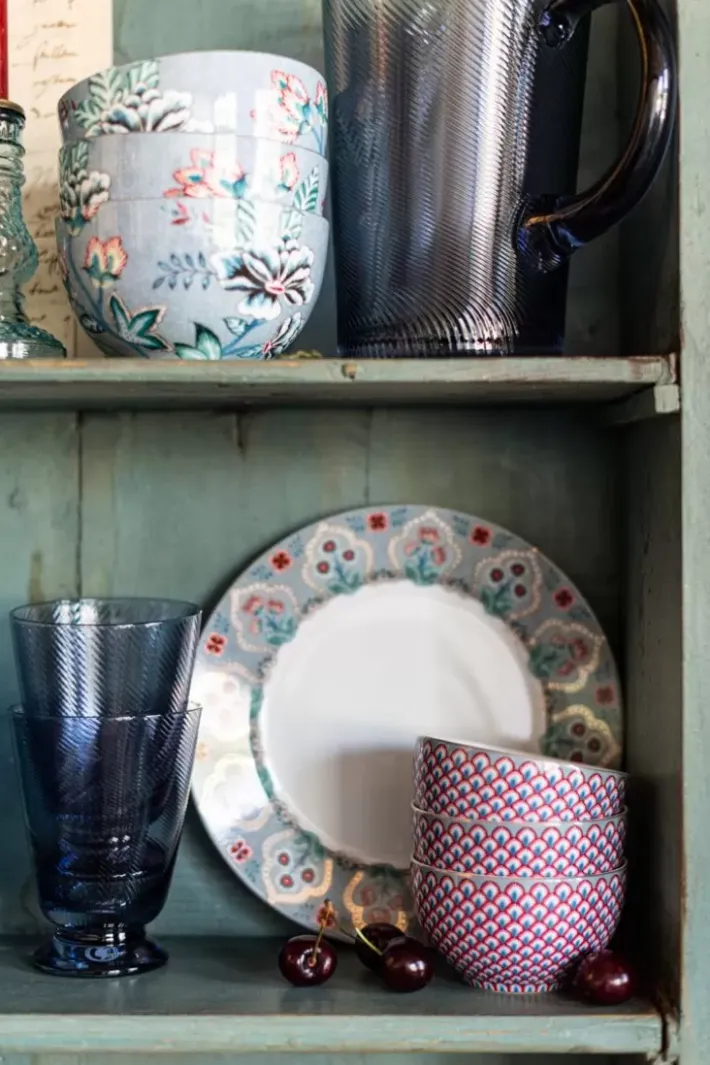 Clearance Pip Studio Flower Festival Frühstücksteller Hell 21 Cm Blau