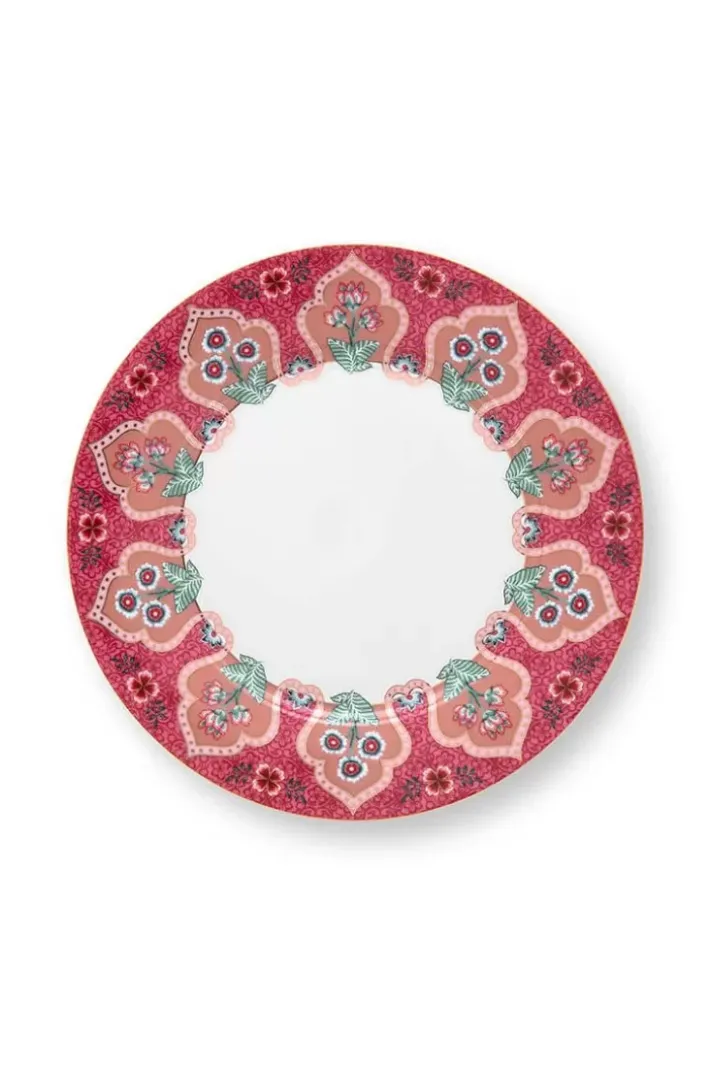 Pip Studio Flower Festival Frühstücksteller Dunkel 21 Cm Rosa
