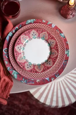 Pip Studio Flower Festival Frühstücksteller Dunkel 21 Cm Rosa