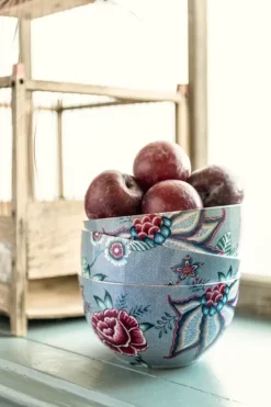 Outlet Pip Studio Flower Festival Fruhstuck Set/3 Hell Blau