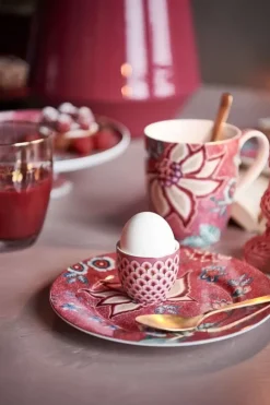 Pip Studio Flower Festival Gebäckteller Dunkel 17 Cm Rosa