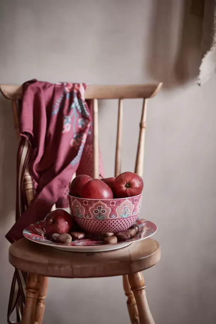 Discount Pip Studio Flower Festival Geschirrtuch Dunkel Rosa