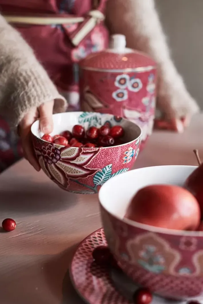 Clearance Pip Studio Flower Festival Schale Dunkel 15 Cm Rosa