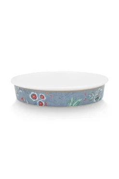 Hot Pip Studio Flower Festival Servierschale Runden Hell Blau