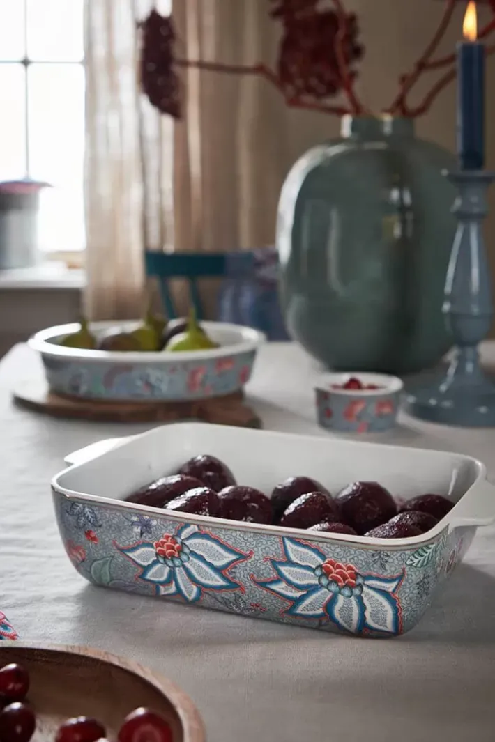 Online Pip Studio Flower Festival Servierschale Rechteckig Hell Blau