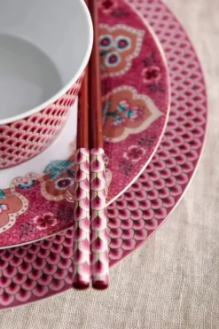 Online Pip Studio Flower Festival Set/4 Essteller Dunkel 26.5Cm Rosa