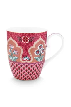 Best Pip Studio Flower Festival Tasse Gross Deco Dunkel Rosa