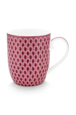 Discount Pip Studio Flower Festival Tasse Klein Rot/Dunkel Rosa