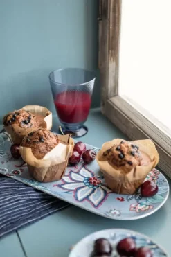 Clearance Pip Studio Flower Festival Tortenteller Rechteckig Hell Blau