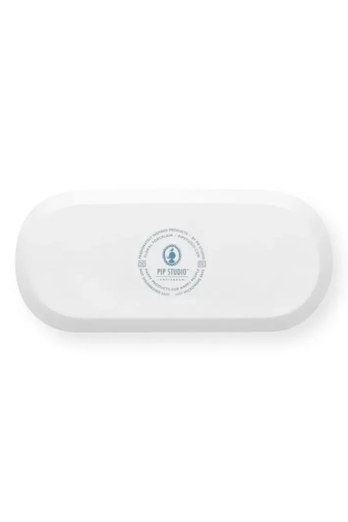 Clearance Pip Studio Flower Festival Tortenteller Rechteckig Hell Blau