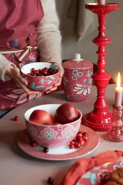 Sale Pip Studio Flower Festival Vorratsdose Dunkel Rosa