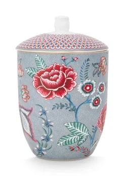 Clearance Pip Studio Flower Festival Vorratsdose Hell Blau
