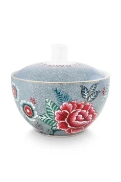 Hot Pip Studio Flower Festival Zuckerdose Blau