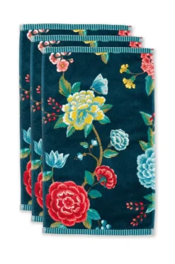Pip Studio Gastehandtuch Set/3 Good Evening Dunkel 30X50 Cm Blau
