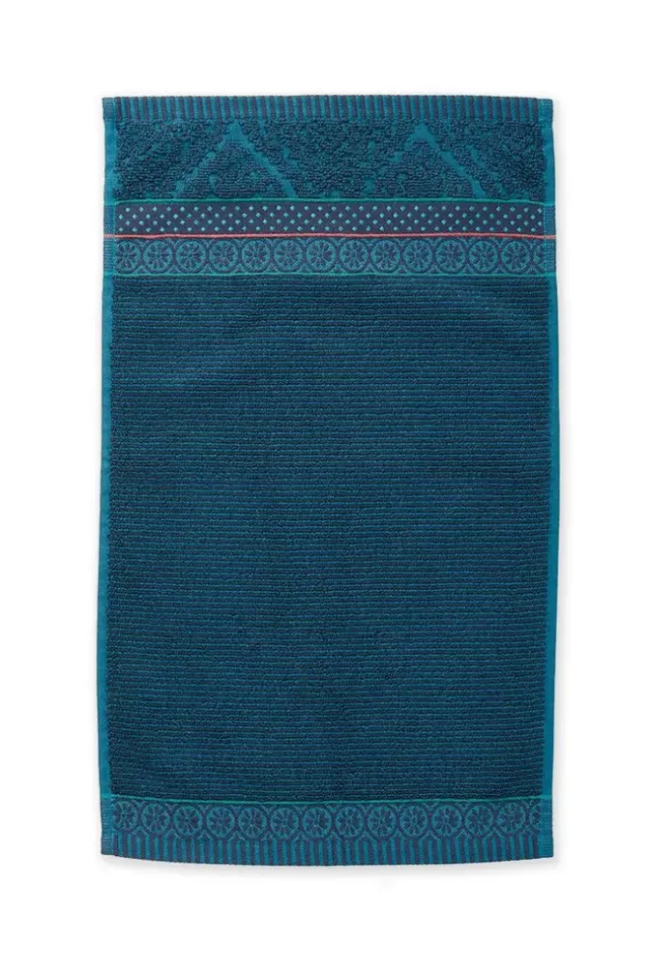 Sale Pip Studio Gastehandtuch Set/3 Soft Zellige Dunkel 30X50 Cm Blau